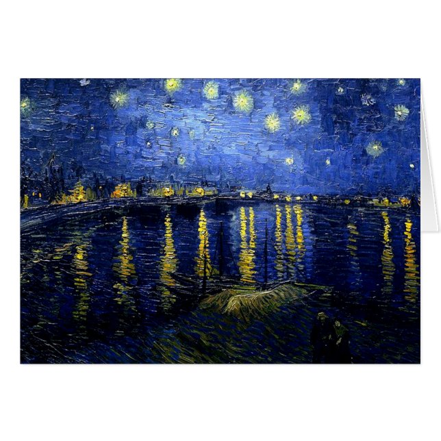 Peinture de Van Gogh, Starry Night over the Rhone (Devant Horizontal)