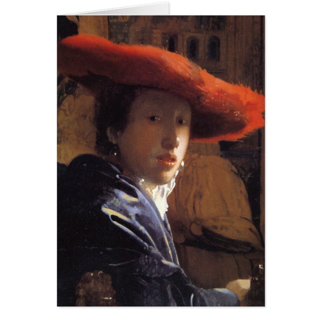 Peinture de Vermeer - fille avec Red Hat (Devant)