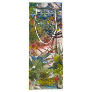 Peinture de vignoble de sac de cadeau de vin