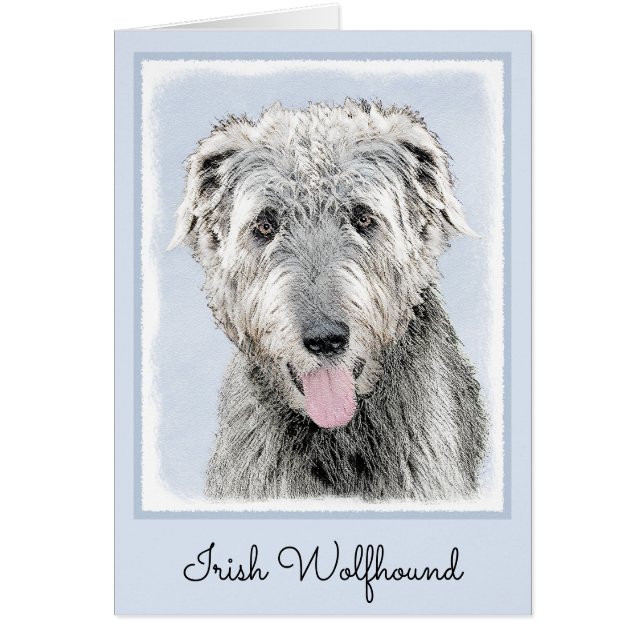 Peinture de Wolfhound irlandais - Joli art origina (Devant)