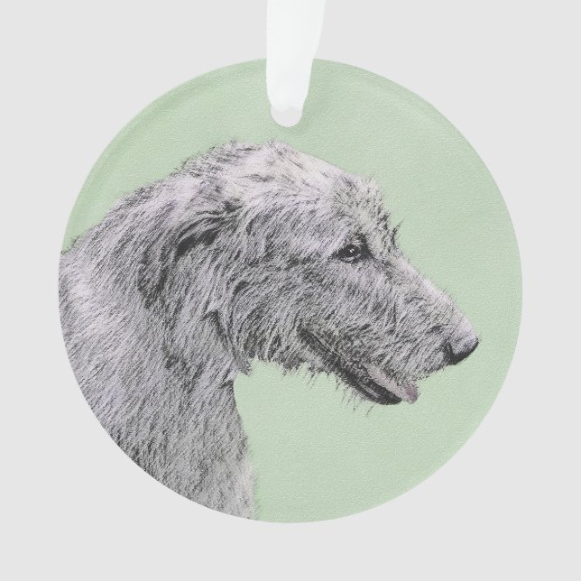 Peinture de Wolfhound irlandais - Joli art origina (devant)