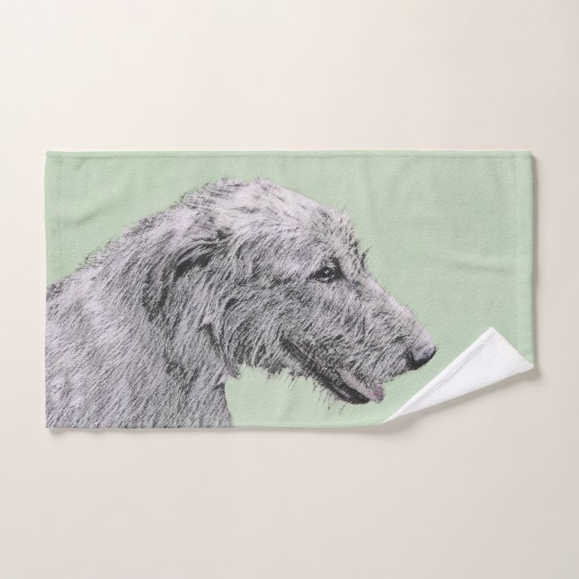 Peinture de Wolfhound irlandais - Joli art origina (Serviette à main)