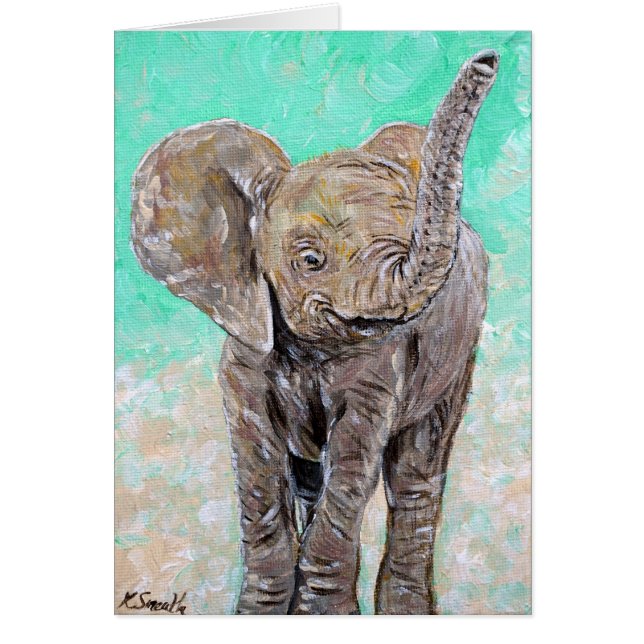 Peinture des éléphants de bébé (Devant)