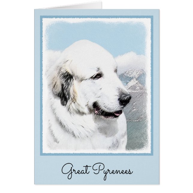 Peinture des Pyrénées - Art original du chien (Devant)