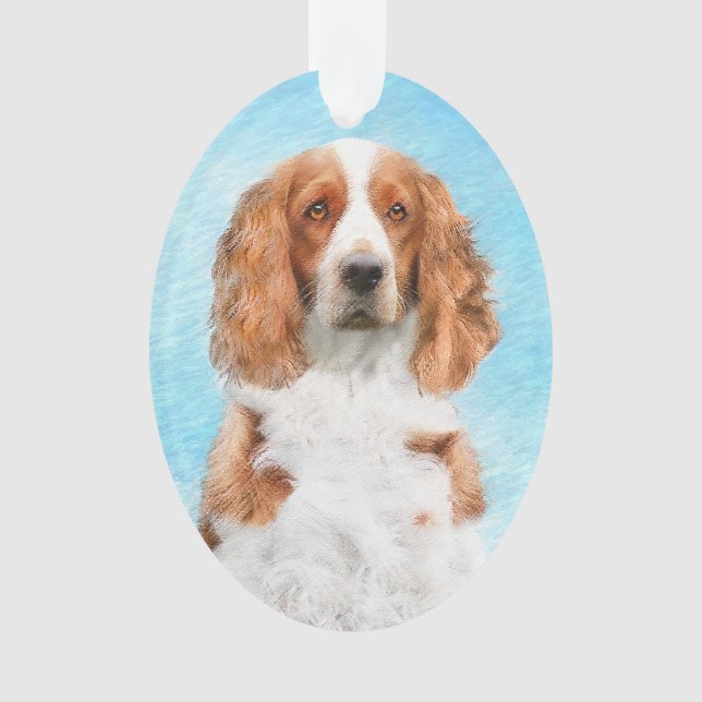 Peinture d'espagnol Welsh Springer - Art original  (devant)
