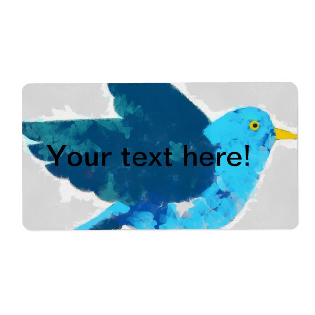 Peinture d'oiseau bleu (Devant)