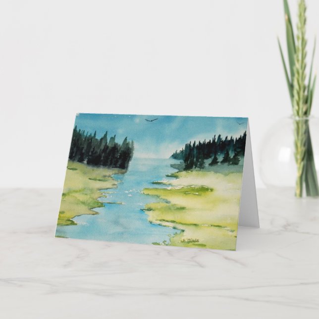 Peinture du Maine sur la carte de note (Devant)