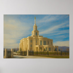 Peinture du temple de Payson Utah ™ Art mural LDS