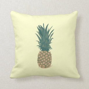 Peinture d'un ananas frais, coussins tropicaux