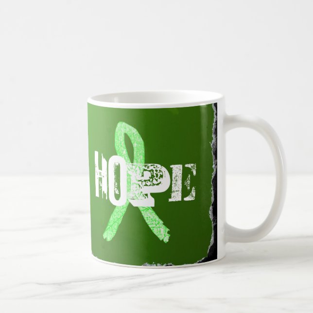 Peinture, échelle, Espoir Maladie Lyme Café Mug (Droite)