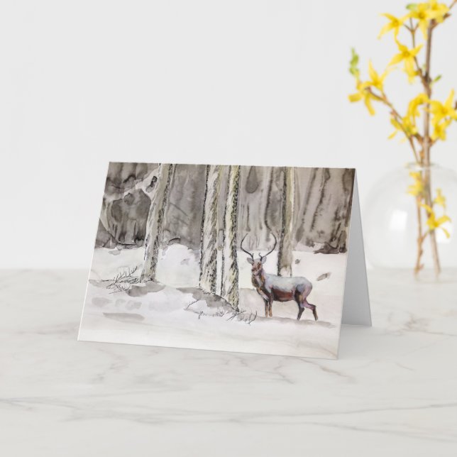 Peinture écossaise hivernale par carte MirandaPA (Fleur jaune)