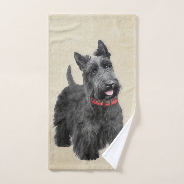 Peinture écossaise Terrier - Cute Original Chien A (Serviette à main)