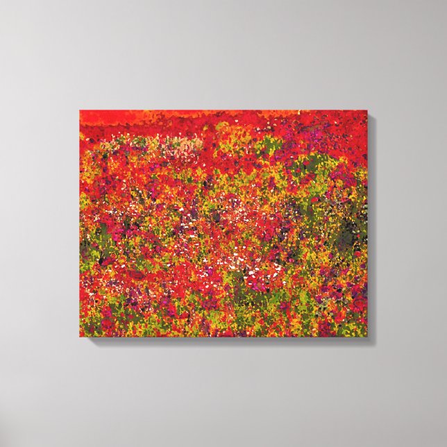 Peinture en champ de fleurs sauvages - Toile envel (Recto)