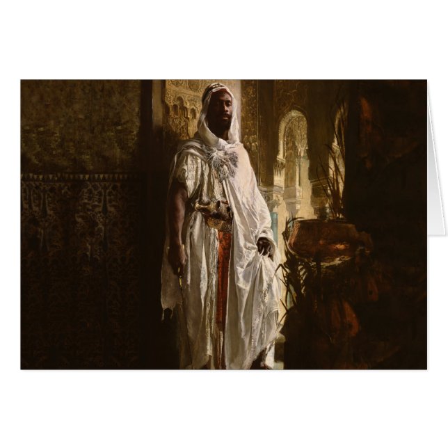 Peinture en chef maure africaine Portrait (Devant horizontal)