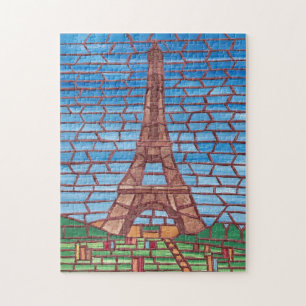 Peinture en mosaïque Tour Eiffel Jigsaw Puzzles
