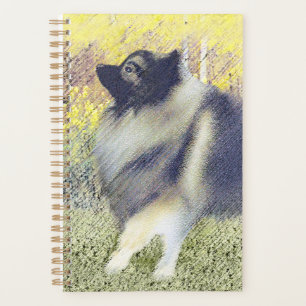 Peinture en teint de Keeshond - jolie art original
