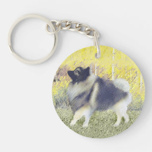 Peinture en teint de Keeshond - jolie art original