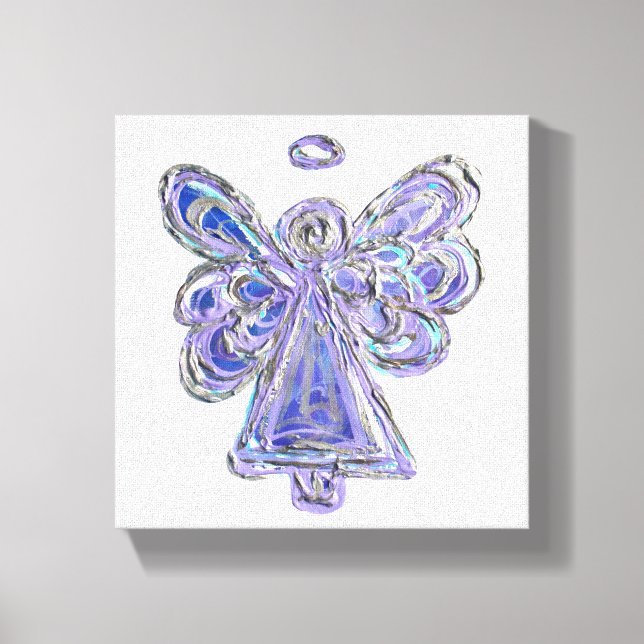 Peinture en toile violet Guardian Angel Art envelo (Recto)