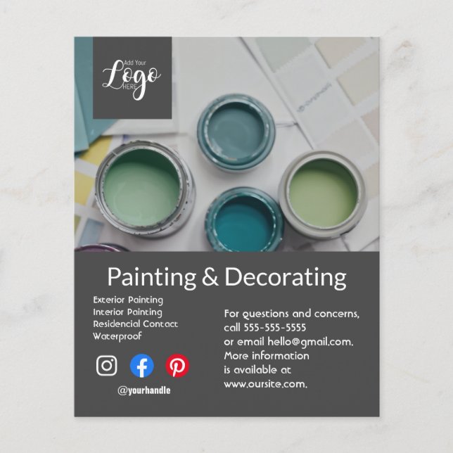 Peinture et décoration du prospectus d'entreprise (Devant)