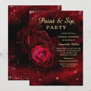 Peinture et Sip Invitation de la douche nuptiale