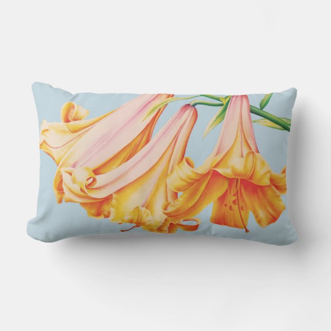 Peinture fine d'art sur coussin de bois bleu (Recto)