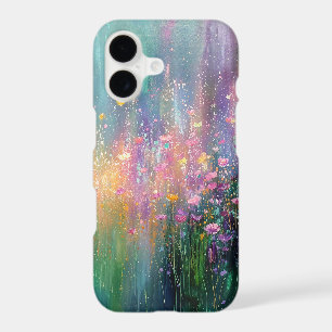 Peinture florale abstraite aux couleurs vives