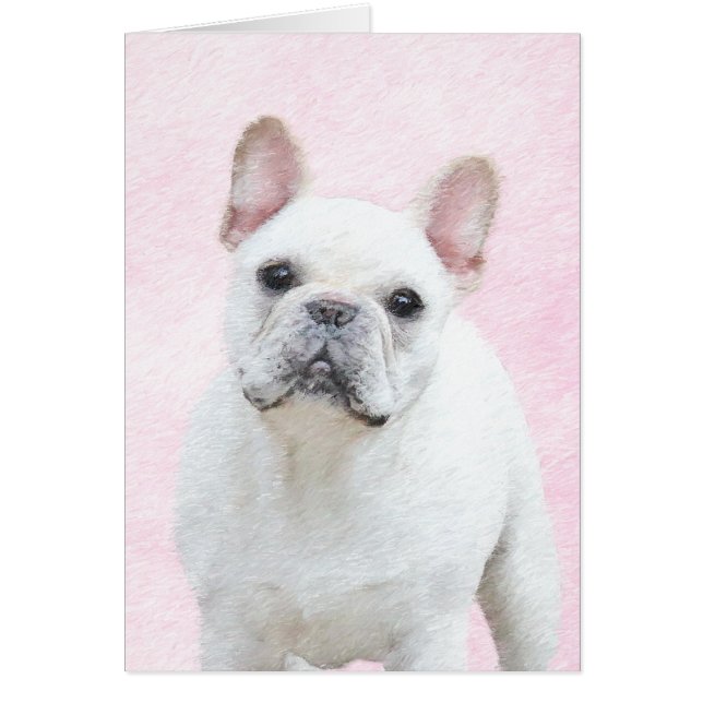 Peinture française de Bulldog (Crème/Blanc) - Art  (Devant)