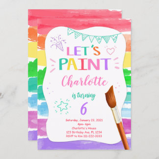 Peinture Invitation Anniversaire