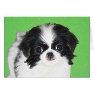 Peinture japonaise de chiot - Art original de chie