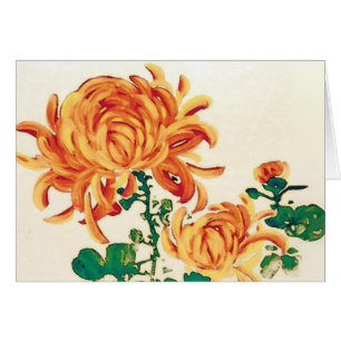 Peinture japonaise vintage de Chrysanthèmes