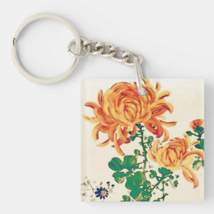 Peinture japonaise vintage de Chrysanthèmes
