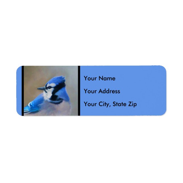 Peinture Jay Bleu - Art Oiseau Original (Devant)