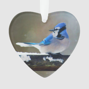 Peinture Jay Bleu - Art Oiseau Original