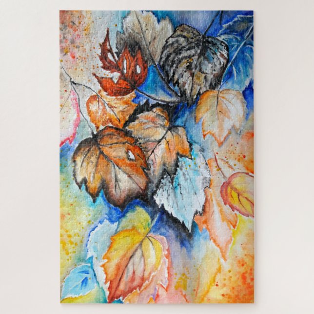 Peinture Jigsaw Puzzle Feuilles d'automne (Vertical)