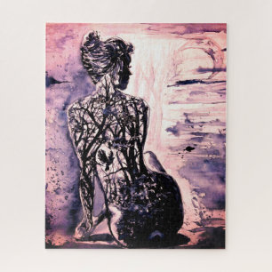 Peinture Jigsaw Puzzle Nature Lady
