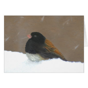 Peinture Junco foncée - Art original pour oiseaux