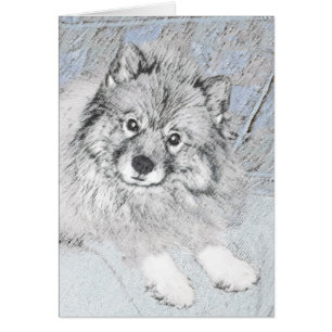 Peinture Keeshond Beth - Joli art original chien
