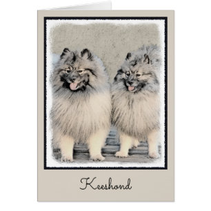 Peinture Keeshond Brothers - Art Chien original