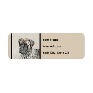 Peinture mastiff anglaise (Brindle) - Dog Art