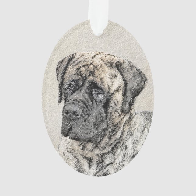Peinture mastiff anglaise (Brindle) - Dog Art (dos)