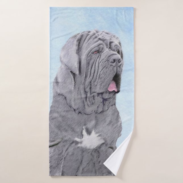 Peinture Mastiff Neopolitan - Art Chien original (Serviette de bain)