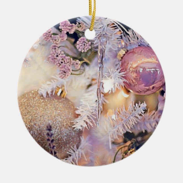 Peinture moderne Arbre de Noël Décorations violett (Devant)
