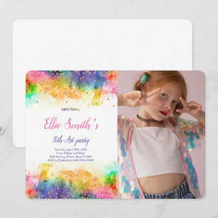 Peinture modifiable Invitation Anniversaire