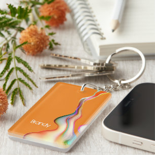Peinture multicolore d'art Abstrait sur nom orange