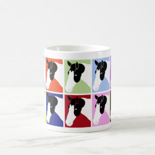 Peinture noir/blanc Pinto Horse Coffee Mug Cadeau