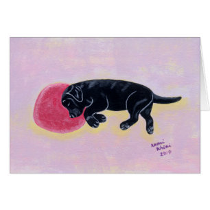 Peinture noire de sommeil de Labrador
