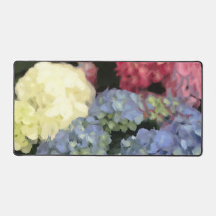Peinture numérique à fleurs bleu et rose Hydrangea