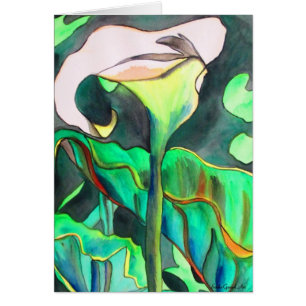 Peinture originale d'art d'aquarelle de lis d'arum