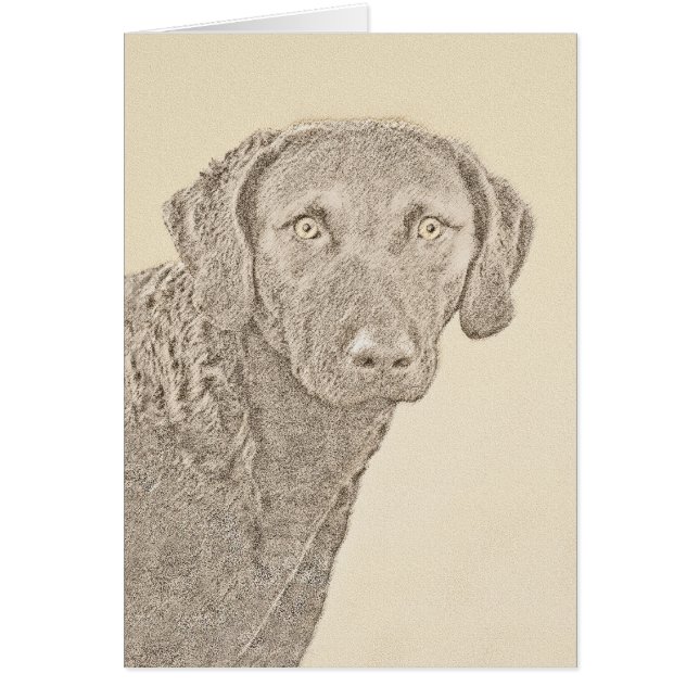 Peinture originale de chien par Retriever de Chesa (Devant)