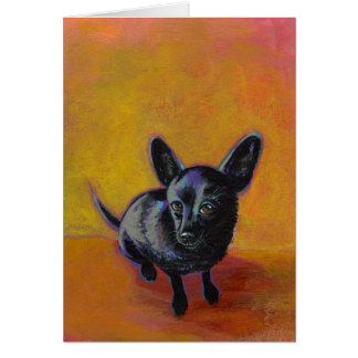 Peinture originale mignonne de chien noir d'art de